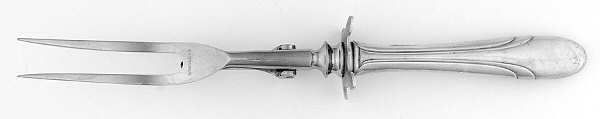 Symphony (Sterling, 1931, No Monograms) Small Carving Fork Stainless Prong W/Sterling Guar