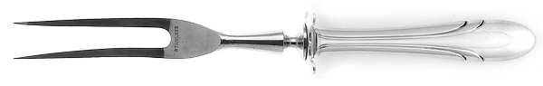 Symphony (Sterling, 1931, No Monograms) Small Steak Carving Fork with Stainless Prongs