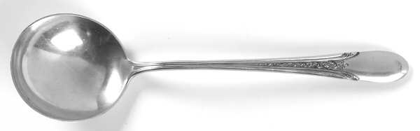 Symphony-Chased (Sterling, 1934) Round Bowl Soup Spoon (Cream Soup)