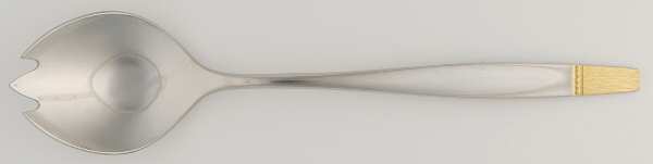 Touch of Gold (Stainless, Gold Accent) Pierced Tablespoon (Serving Spoon)