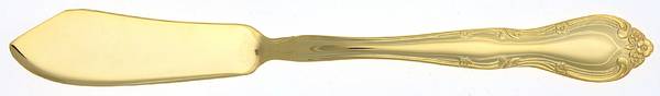TWS118 (GOLD ELECTROPLATE) Flat Handle Master Butter Knife