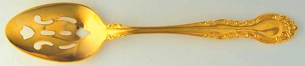 Chablis (Gold Electroplate) Pierced Tablespoon (Serving Spoon)