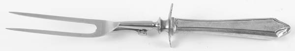 Virginia Carvel (Sterling, 1919, No Monograms) Large Stainless-Prong Roast Carving Fork