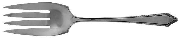 Virginia Carvel (Sterling, 1919, No Monograms) Solid Salad Serving Fork