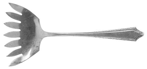Virginia Carvel (Sterling, 1919, No Monograms) Large Solid Tined Sardine Serving Fork