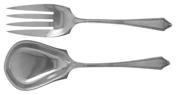 Virginia Carvel (Sterling, 1919, No Monograms) (2 Pc) Solid Salad Set