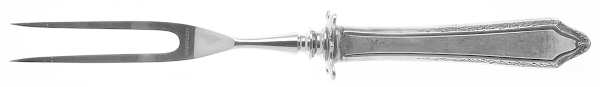 Virginia Carvel (Sterling, 1919, No Monograms) Small Steak Carving Fork with Stainless Prongs