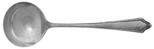 Virginia Carvel (Sterling, 1919, No Monograms) Round Bowl Soup Spoon (Bouillon)