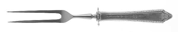 Virginia Lee (Sterling, 1920) Small Carving Fork W/Sterling Guard