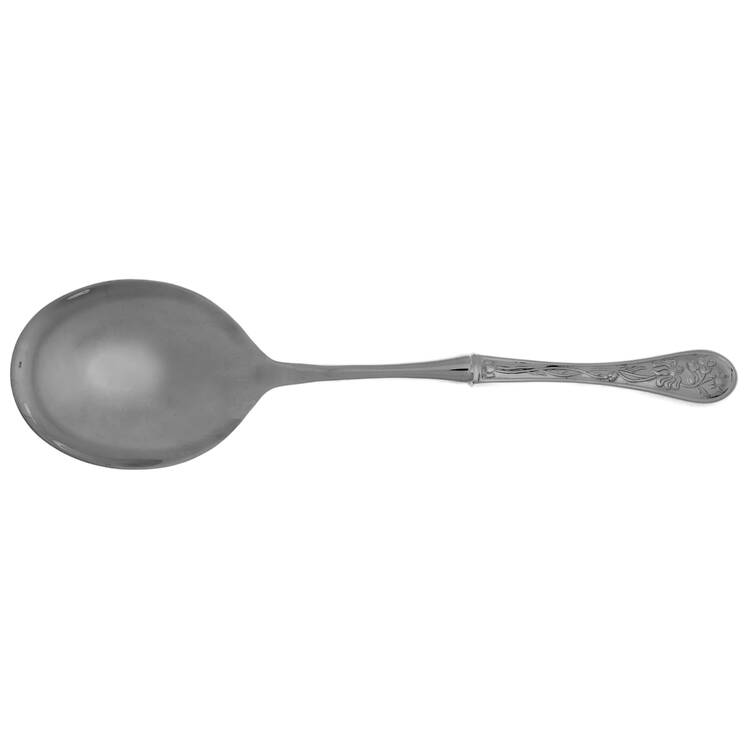 Wildflower (Stainless) Casserole Spoon with Smooth Stainless Bowl HC