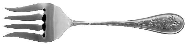 Wildflower (Stainless) Medium Solid Cold Meat Serving Fork