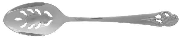 Woodlily (Stainless-Germany-Glossy) Pierced Tablespoon (Serving Spoon)