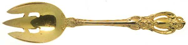 Golden Champlain (Gold Electroplate) Pierced Tablespoon (Serving Spoon)