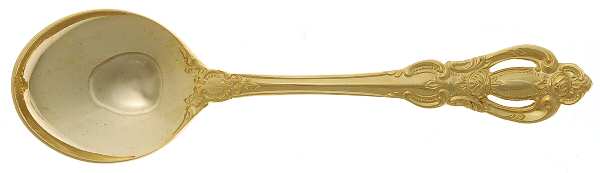 Golden Champlain (Gold Electroplate) Round Bowl Soup Spoon (Gumbo)