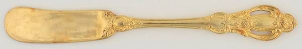 Golden Champlain (Gold Electroplate) Flat Handle Butter Spreader