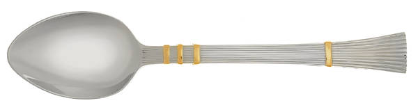 Golden Reed (Stainless, Gold Acct) Place/Oval Soup Spoon