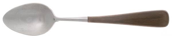 Briar (Stainless, Dark Brown Wood Handle) Solid Serving Spoon