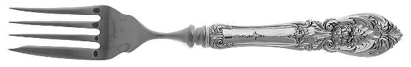 Richelieu (Sterling) Individual Hollow Fish Fork, Stainless Tines