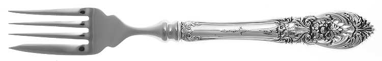 Richelieu (Sterling) Individual Hollow Fish Fork, Silverplate Tines