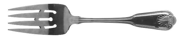 Boston Shell (Stainless) Small Solid Cold Meat Serving Fork