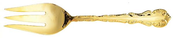 Golden Marcelle Medium Solid Cold Meat Serving Fork