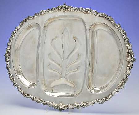 El Grandee (Silverplate Hollowware) 3 Part Buffet Dish/Tray No Covers