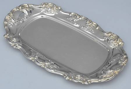 Old Master-Embossed(Silverplate, Roses-Scrolls) 1/4 Pound Butter No Lid