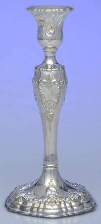 Old Master-Embossed(Silverplate, Roses-Scrolls) 9" Candlestick