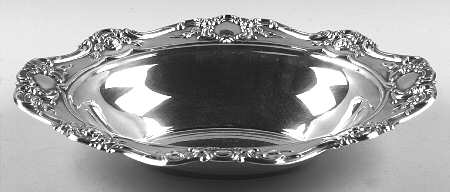 Old Master-Embossed(Silverplate, Roses-Scrolls) Medium Silverplate Oval Vegetable Bowl