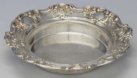 Old Master-Embossed(Silverplate, Roses-Scrolls) Silverplate Wine Coaster