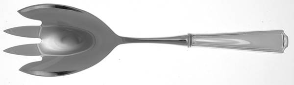 American Chippendale (Sterling) Salad Serving Fork with Stainless Prongs