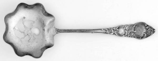TWS251 (Sterling) Solid Bon Bon Spoon with Pierced Bowl