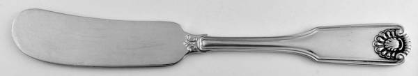 Fiddle Shell-Alden (Sterling) Flat Handle Butter Spreader