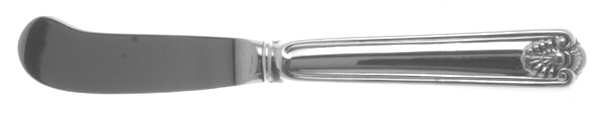 Fiddle Shell-Alden (Sterling) Butter Spreader Hollow Hdl-Paddle/Stainless Blade