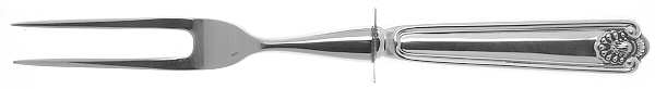 Fiddle Shell-Alden (Sterling) Small Steak Carving Fork with Stainless Prongs