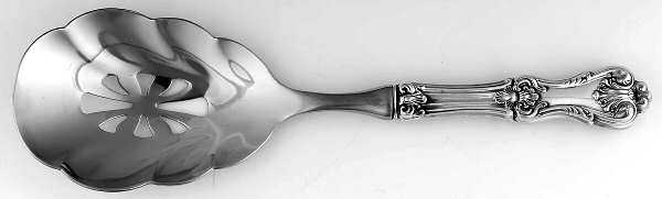 Federal Cotillion(Sterling, Newer) Pierced Serving Spoon with Stainless Bowl