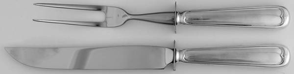 Fiddle Thread (Sterling) Small Stainless Blade 2-Piece Steak Carving Set