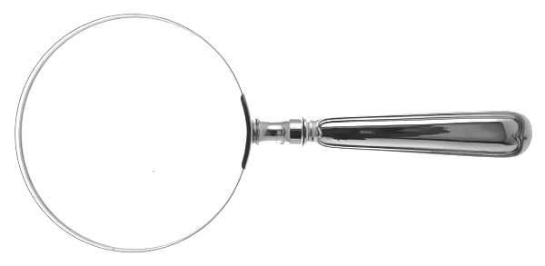 Fiddle Thread (Sterling) Large Magnifying Glass with Sterling Handle