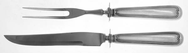 Fiddle Thread (Sterling) 2 Piece Small Carving Set W/ Sterling Guard