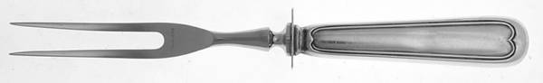 Fiddle Thread (Sterling) Small Carving Fork W/Sterling Guard
