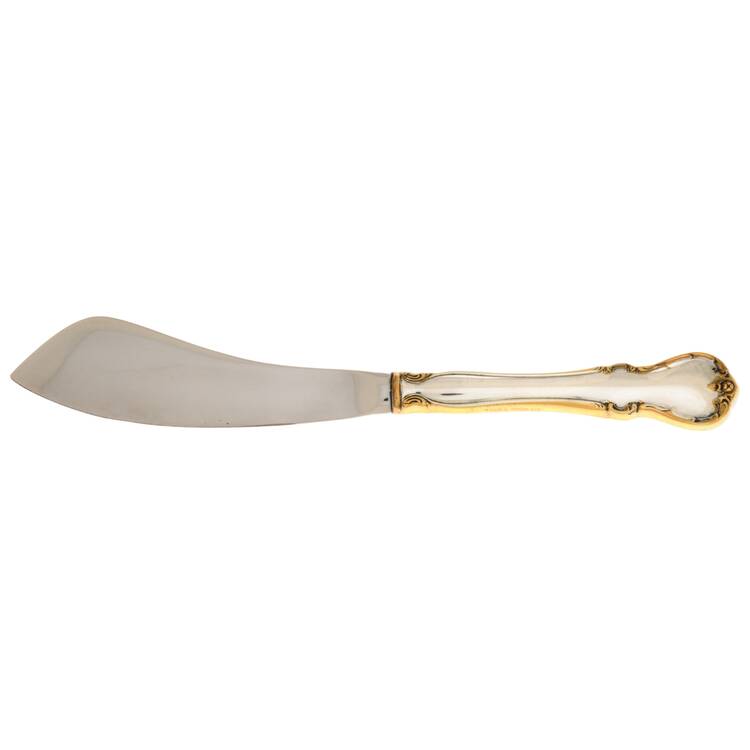 French Provincial-Gold (Sterling) Hollow Handle Master Butter Knife