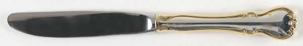 French Provincial-Gold (Sterling) Modern Hollow Butter Spreader (Stainless)