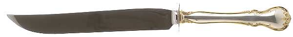 French Provincial-Gold (Sterling) Small Steak Carving Knife with Stainless Blade