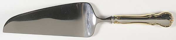 French Provincial-Gold (Sterling) Pie and Cake Server with Stainless Blade