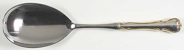 French Provincial-Gold (Sterling) Salad Servng Spoon with Stainless Bowl