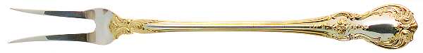 Old Master Gold (Sterling) Short Handle Pickle/Olive Fork