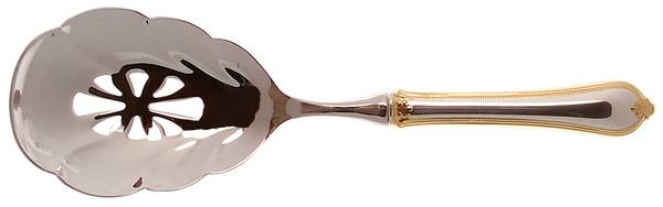 Old Newbury Gold (Sterling, Gold Acct) Pierced Casserole Spoon with Stainless Bowl