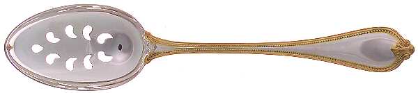 Old Newbury Gold (Sterling, Gold Acct) Pierced Tablespoon (Serving Spoon)