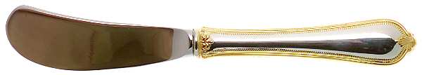 Old Newbury Gold (Sterling, Gold Acct) Butter Spreader Hollow Hdl-Paddle/Stainless Blade