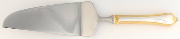 Old Newbury Gold (Sterling, Gold Acct) Pie & Cake Server with Stainless Blade